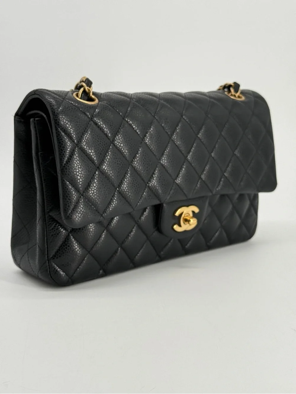 Chanel Medium Classic Double Flap Caviar Leather Bag